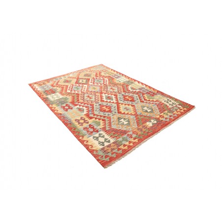 Tappeto Kilim Afghanistan marrone rosso 152x202