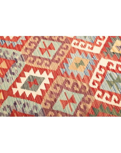 Tappeto Kilim Afghanistan marrone rosso 152x202