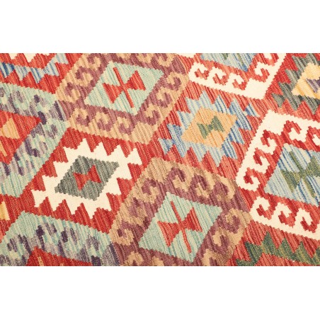 Tappeto Kilim Afghanistan marrone rosso 152x202