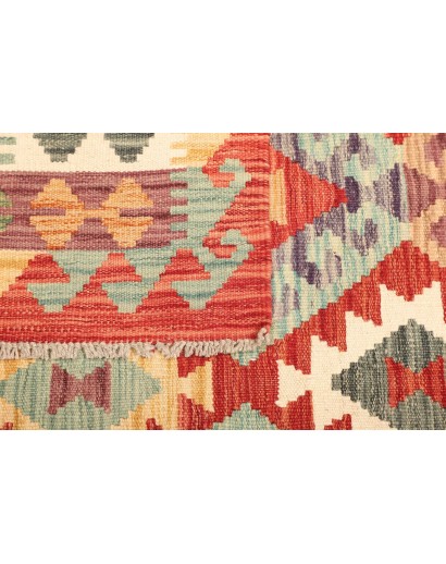 Tappeto Kilim Afghanistan marrone rosso 152x202