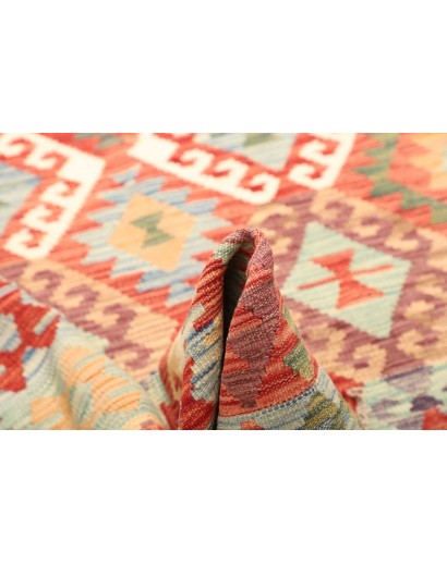 Tappeto Kilim Afghanistan marrone rosso 152x202