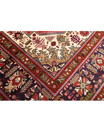 Tappeto Tabriz Persia marrone giallo 304x399