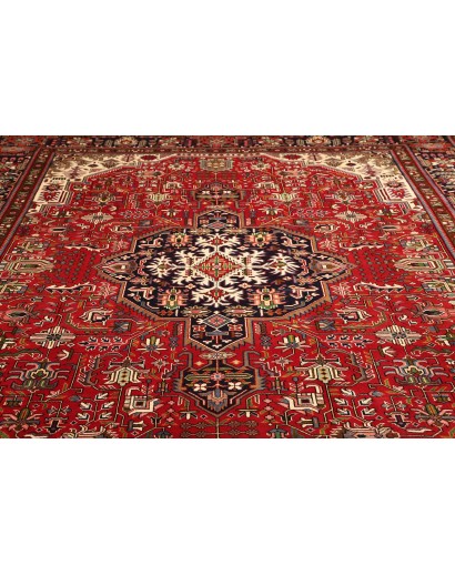 Tappeto Tabriz Persia marrone giallo 304x399