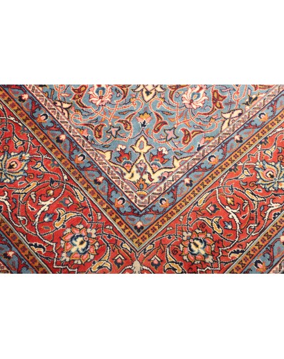 Tappeto Sarough Persia azzurro giallo 300x390