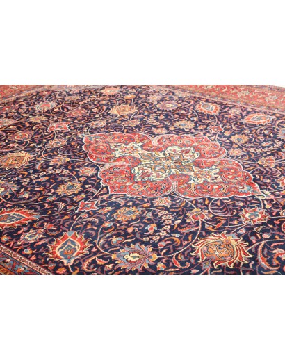 Tappeto Sarough Persia azzurro giallo 300x390