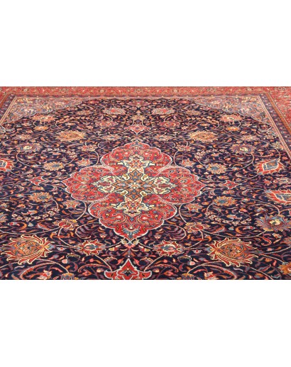 Tappeto Sarough Persia azzurro giallo 300x390