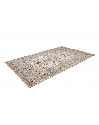 Tappeto Kashan Persia bianco grigio 197x310