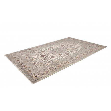Tappeto Kashan Persia bianco grigio 197x310