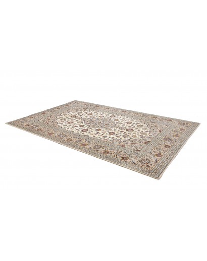 Tappeto Kashan Persia bianco grigio 197x310