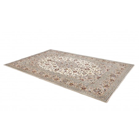 Tappeto Kashan Persia bianco grigio 197x310