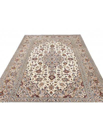 Tappeto Kashan Persia bianco grigio 197x310