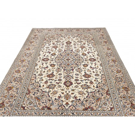 Tappeto Kashan Persia bianco grigio 197x310