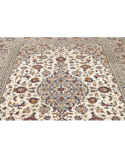 Tappeto Kashan Persia bianco grigio 197x310