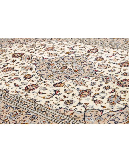 Tappeto Kashan Persia bianco grigio 197x310