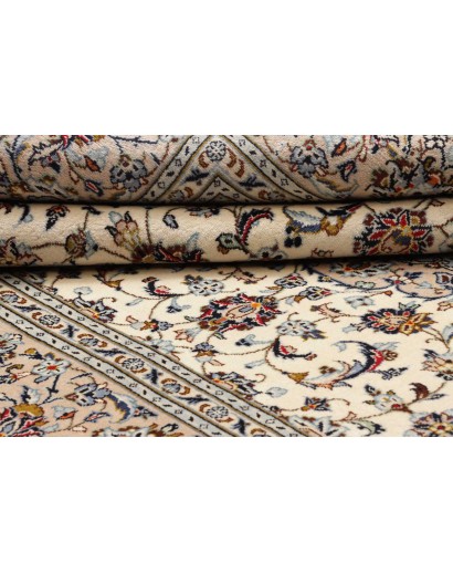 Tappeto Kashan Persia bianco grigio 197x310