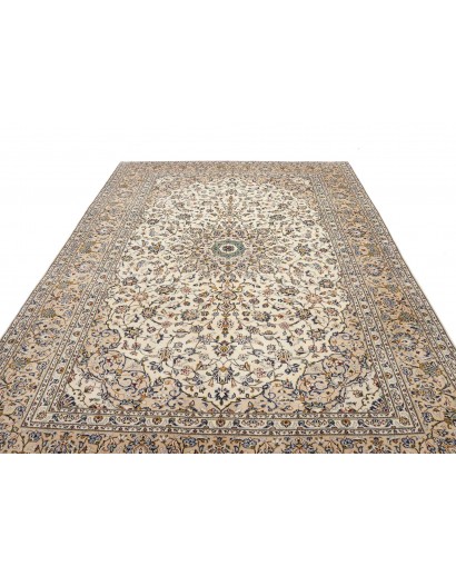 Tappeto Kashan Persia bianco verde 237x345