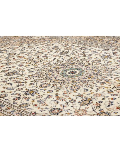 Tappeto Kashan Persia bianco verde 237x345