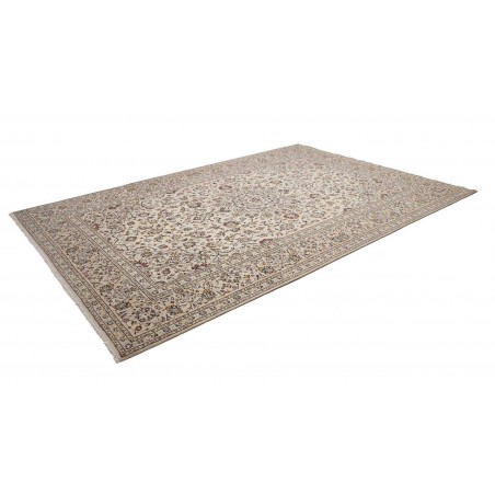 Tappeto Kashan Persia bianco marrone 238x356
