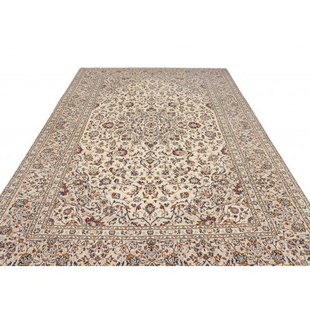 Tappeto Kashan Persia bianco marrone 238x356