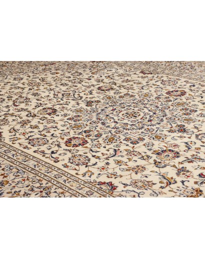 Tappeto Kashan Persia bianco marrone 238x356