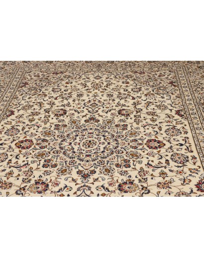 Tappeto Kashan Persia bianco marrone 238x356