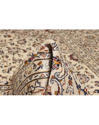 Tappeto Kashan Persia bianco marrone 238x356