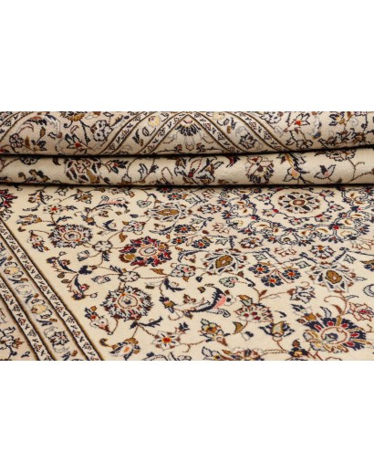 Tappeto Kashan Persia bianco marrone 238x356