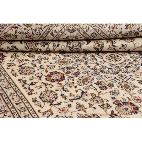 Tappeto Kashan Persia bianco marrone 238x356