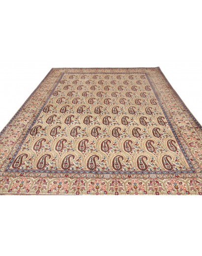 Tappeto Ghom Persia giallo grigio 290x385