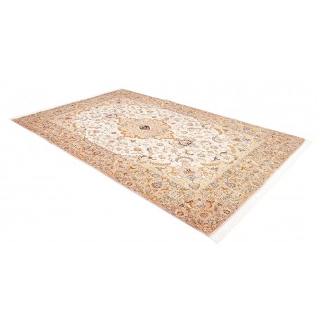 Tappeto Tabriz 70 Raj Persia giallo marrone 200x322