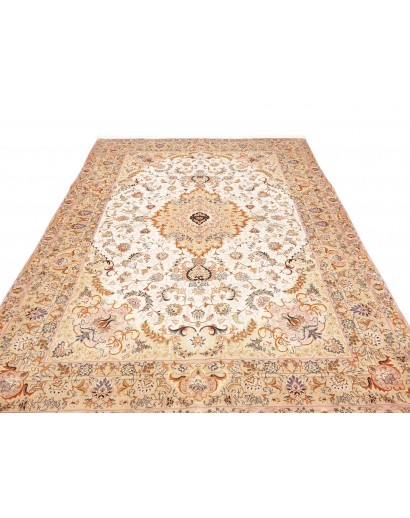 Tappeto Tabriz 70 Raj Persia giallo marrone 200x322