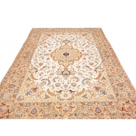 Tappeto Tabriz 70 Raj Persia giallo marrone 200x322