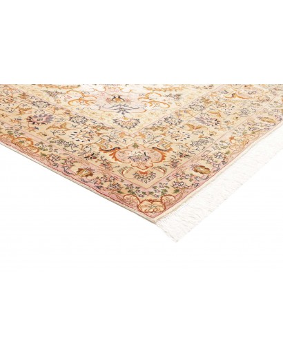 Tappeto Tabriz 70 Raj Persia giallo marrone 200x322