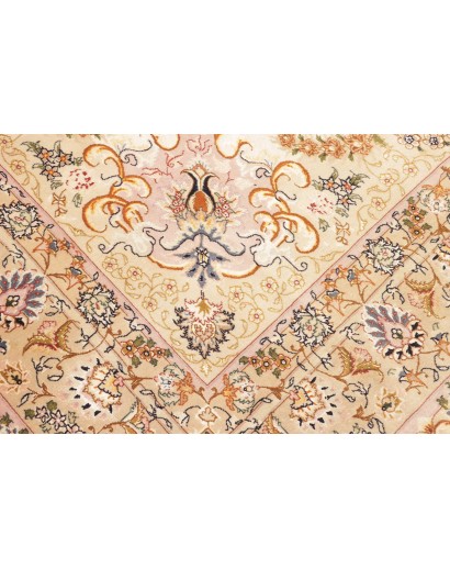 Tappeto Tabriz 70 Raj Persia giallo marrone 200x322