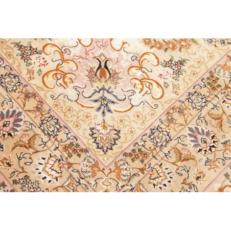 Tappeto Tabriz 70 Raj Persia giallo marrone 200x322