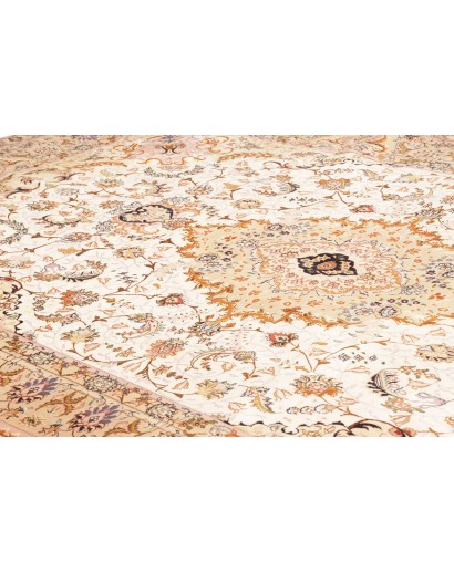 Tappeto Tabriz 70 Raj Persia giallo marrone 200x322
