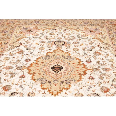 Tappeto Tabriz 70 Raj Persia giallo marrone 200x322