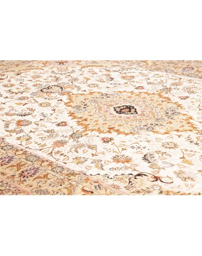 Tappeto Tabriz 70 Raj Persia giallo marrone 200x322