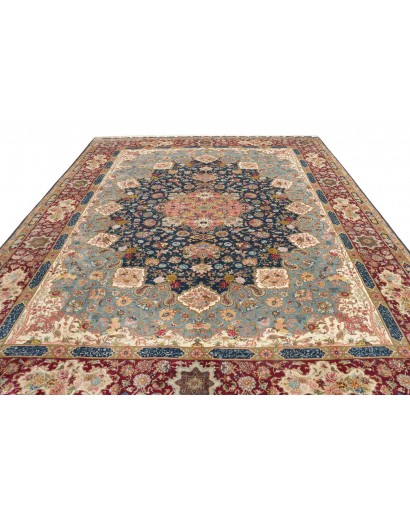 Tappeto Tabriz 70 Raj Persia bianco marrone 300x397