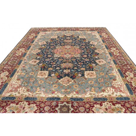 Tappeto Tabriz 70 Raj Persia bianco marrone 300x397
