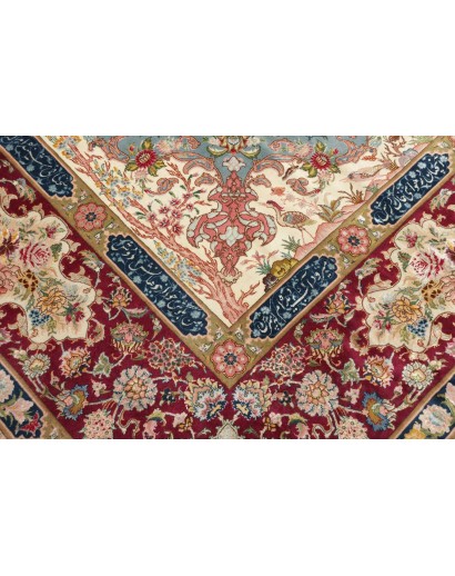 Tappeto Tabriz 70 Raj Persia bianco marrone 300x397