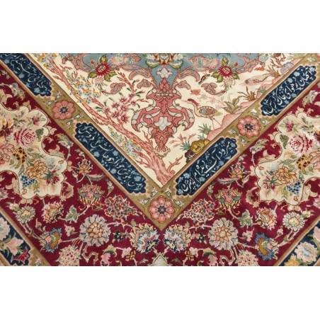 Tappeto Tabriz 70 Raj Persia bianco marrone 300x397
