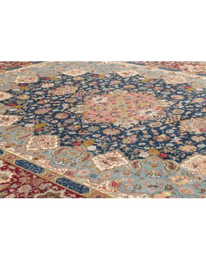 Tappeto Tabriz 70 Raj Persia bianco marrone 300x397
