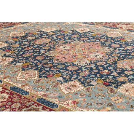 Tappeto Tabriz 70 Raj Persia bianco marrone 300x397