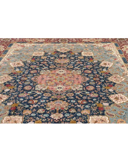 Tappeto Tabriz 70 Raj Persia bianco marrone 300x397