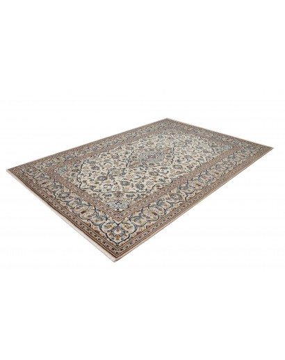 Tappeto Kashan Persia bianco grigio 200x304