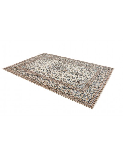 Tappeto Kashan Persia bianco grigio 200x304