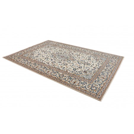 Tappeto Kashan Persia bianco grigio 200x304