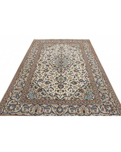 Tappeto Kashan Persia bianco grigio 200x304