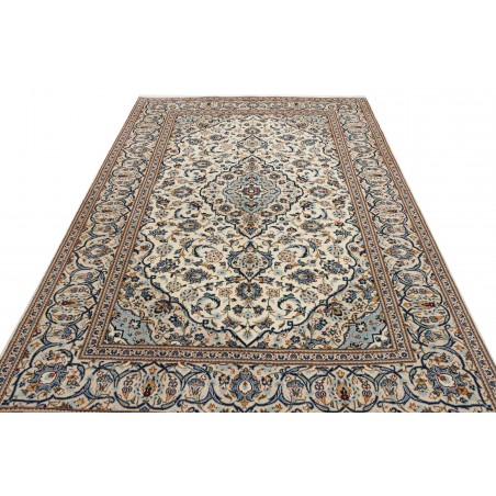Tappeto Kashan Persia bianco grigio 200x304